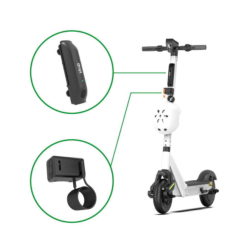 共享電動(dòng)滑板車(chē)鋼纜頭盔二合一鎖